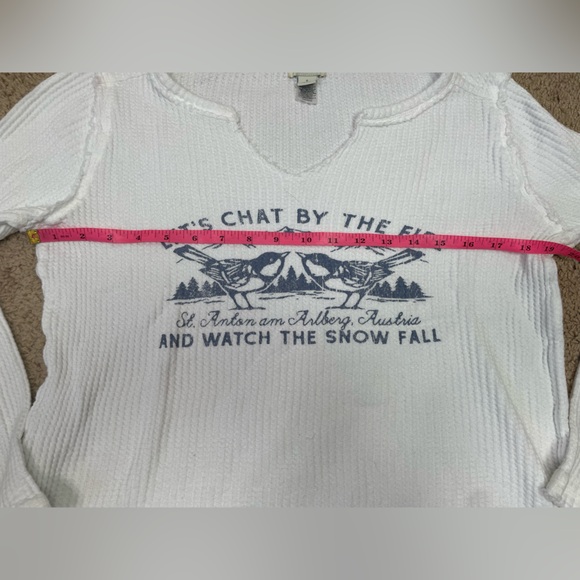 Sundance Lets Chat By The Fire White Long Sleeve - Picture 3 of 7